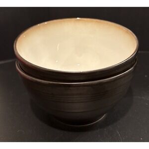 Food Network Braise Stoneware‎ Bronze Cereal Bowl Bowls 6 Inch Set Of 2 READ